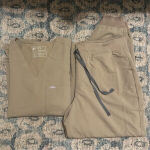 Figs Khaki Scrub Set